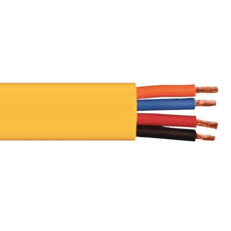 174' 8 AWG 4C Bare Copper Unshielded Yellow PVC 600V Flexifestoon PV-Flat UL Cable