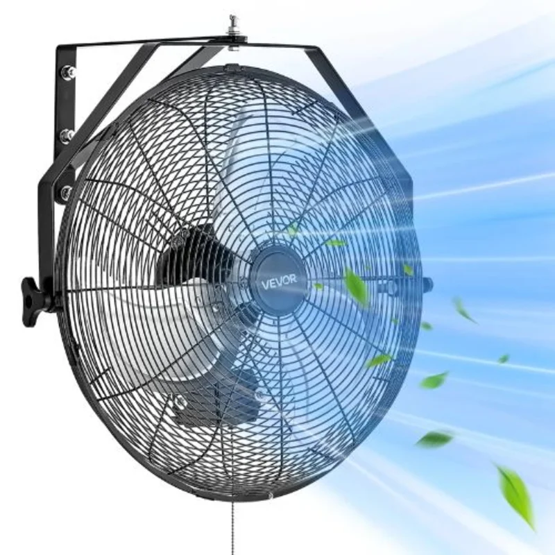 18 In Industrial Wall Fan | 4000 CFM, 3-Speed, Aluminum Blades, Indoor Use Pack of 1)