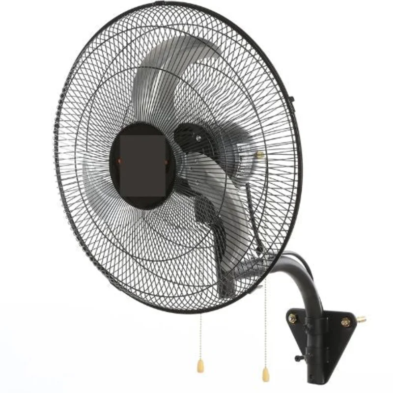 18 In Oscillating Wall Fan 4000 CFM 3-Speed ETL Listed (Black) (1-Piece Set)