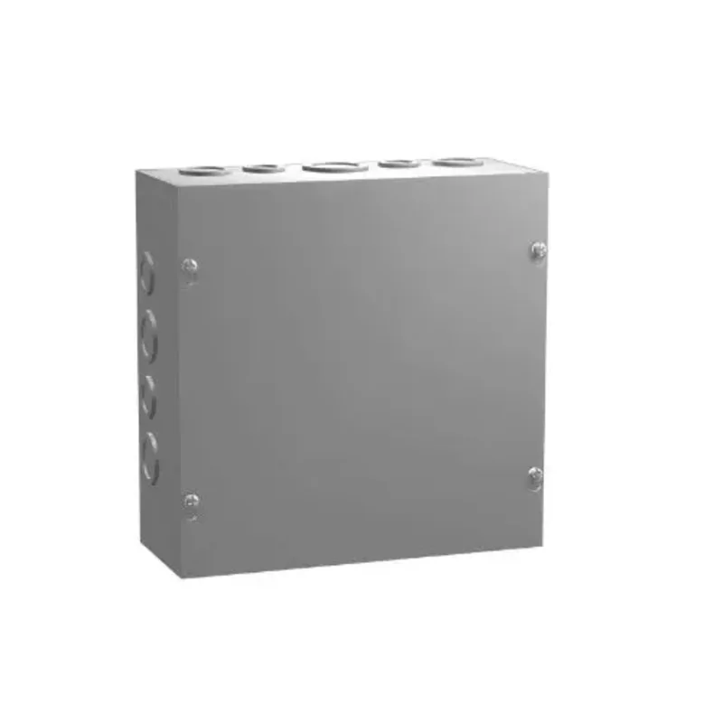 18" x 18" x 6" Type 1 Mild Steel Screw Cover Junction Box Gray CSKO18186