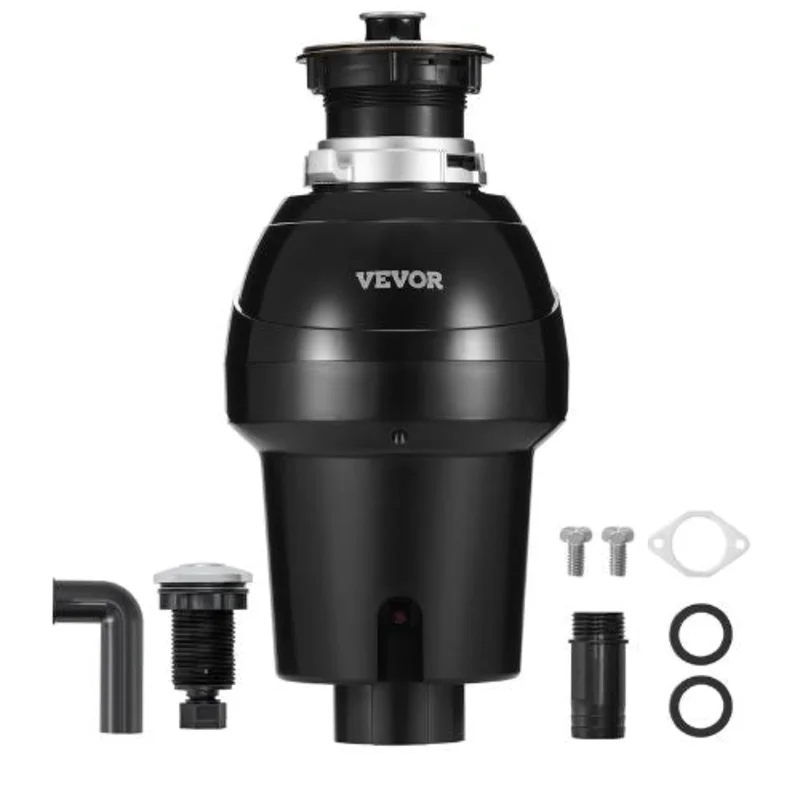 1HP 3270RPM Continuous Feed Garbage Disposal with EZ Connect, Sound Reduction & Splash Guard