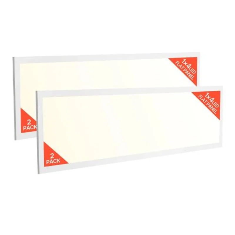1x4 FT LED Flat Panel Light, 5700LM Flush Mount 25W/30W/40W Selectable 3000K/4000K/5000K 0-10V Dimmable Ultra Slim (2 Pcs)