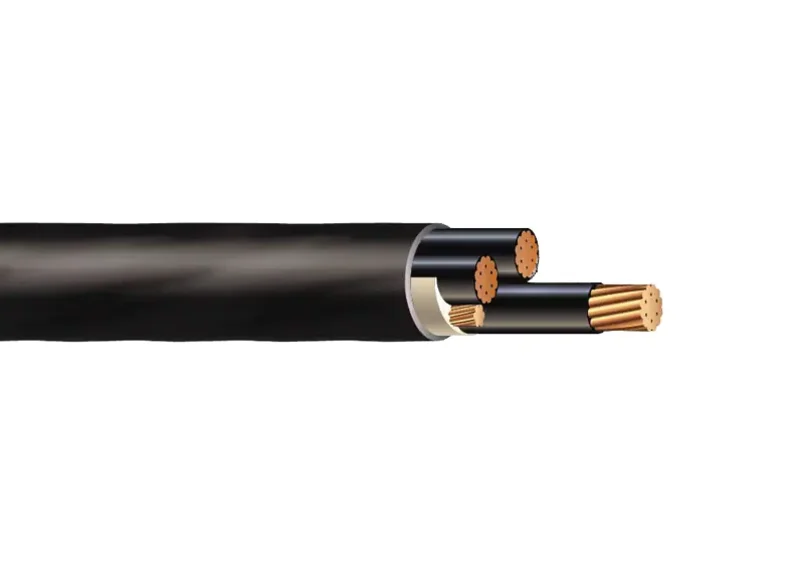 2/0 AWG 4C Unshielded Tray Cable W/ Ground XLPE Insulation PVC Jacket 600V E2