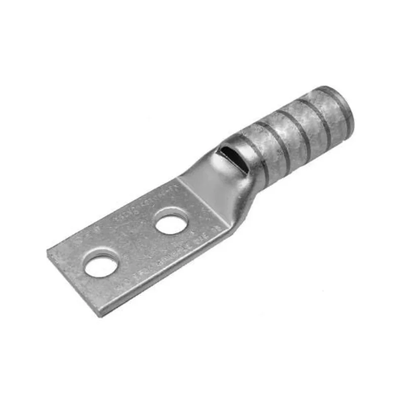 2/0 AWG Flex 3/8" Stud 2 Hole Long Barrel Compression Copper Lug YAZV262TC38FX