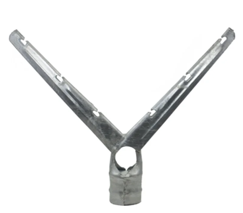 2-1/2" x 1-5/8" Steel 6 Strand Barbed Wire Arm for Chain Link Fences