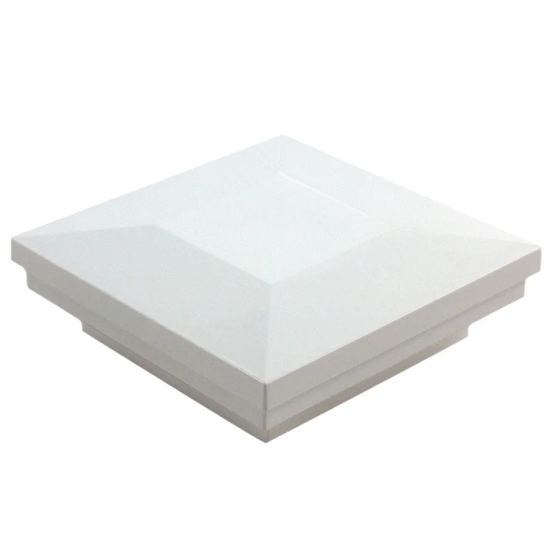 2-1/2" x 2-1/2" Ornamental Downward Low Voltage Light Post Cap (Box of 6) White