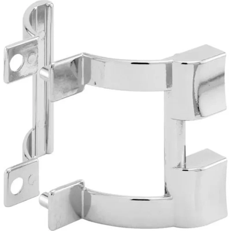 2-1/4 Inch Shower Door Handle and Towel Bracket Set Prime-Line Chrome M 6198