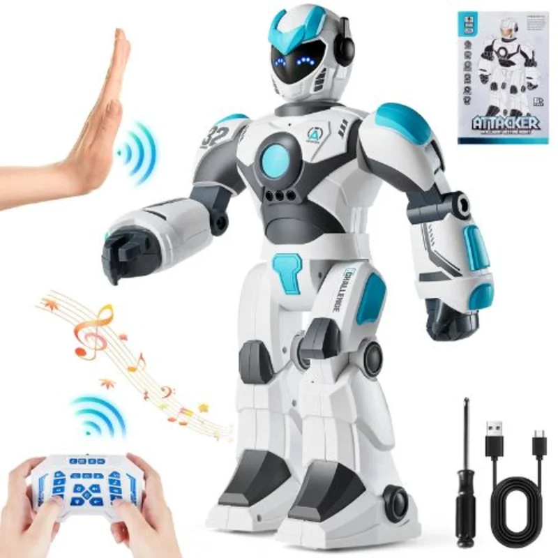 2.4GHz Gesture Sensing RC Robot  Voice Control Smart Robot with Singing & Dancing, for Kids 6-12