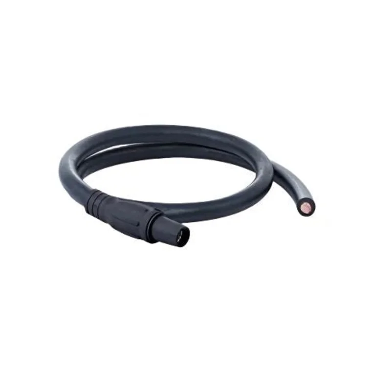 2 AWG Type SC Cable CAM Female Connector to Opposite Bare Black