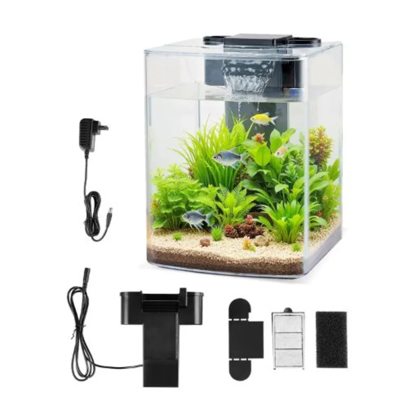 2-Gallon Smart Arch Aquarium with 3-Color LED Lighting