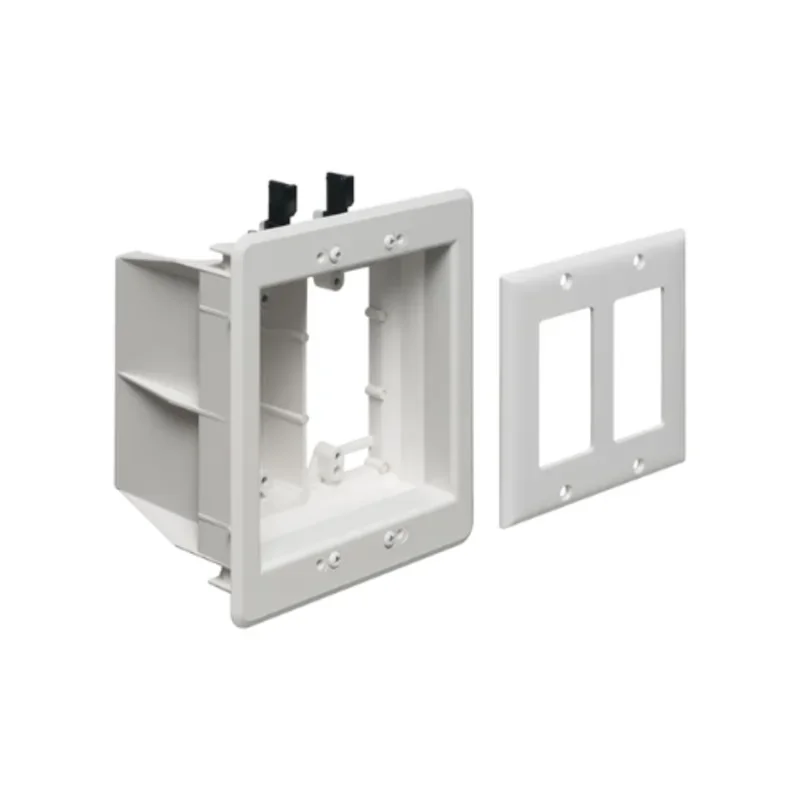 2 Gang Dual Gang Recessed TV Box With Built In Divider For Line Low Voltage Cable Management TVBU505