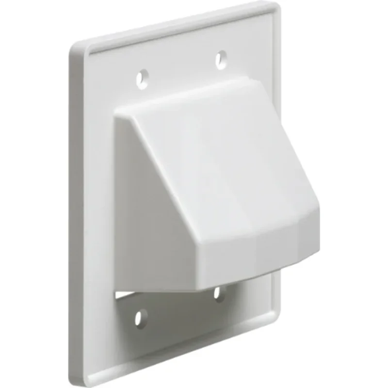2 Gang Electrical Box Extender Low Voltage Reversible Cable Entrance Plate CE2