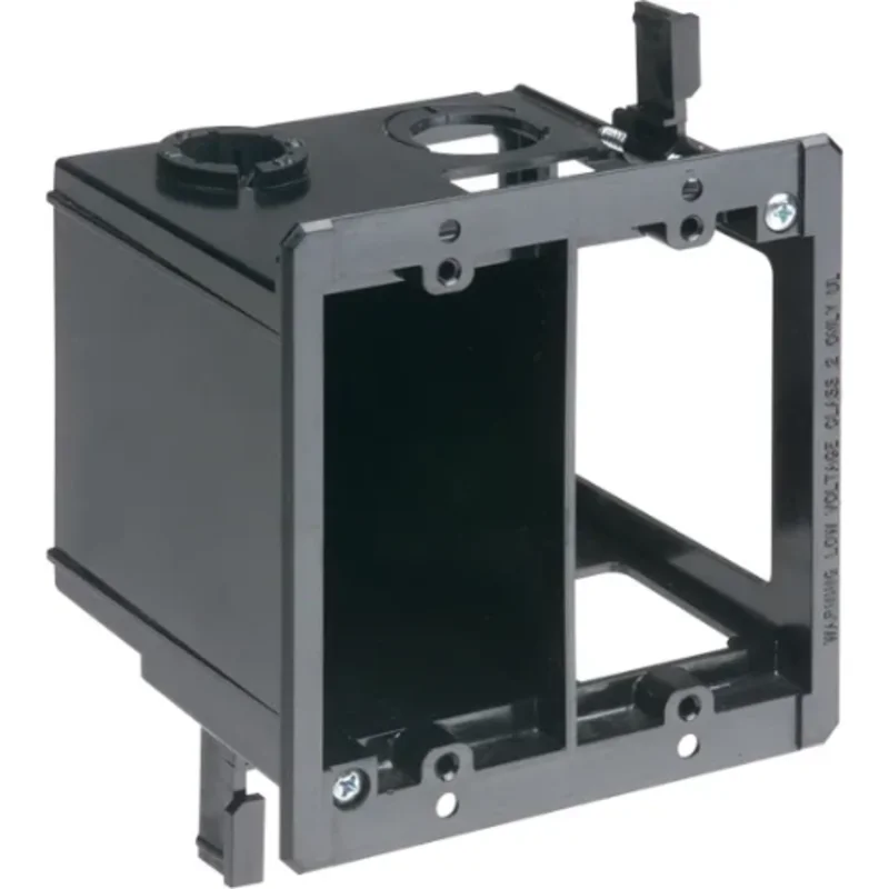 2-Gang Premium Cut In Low Voltage Electrical Mounting Bracket Plastic Box LVDR2