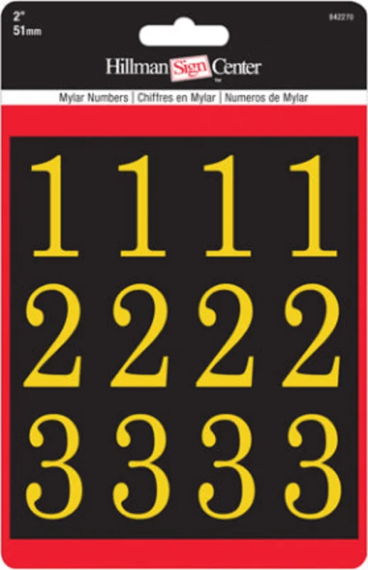 2 GOLD/BLCK NUMBERS KIT