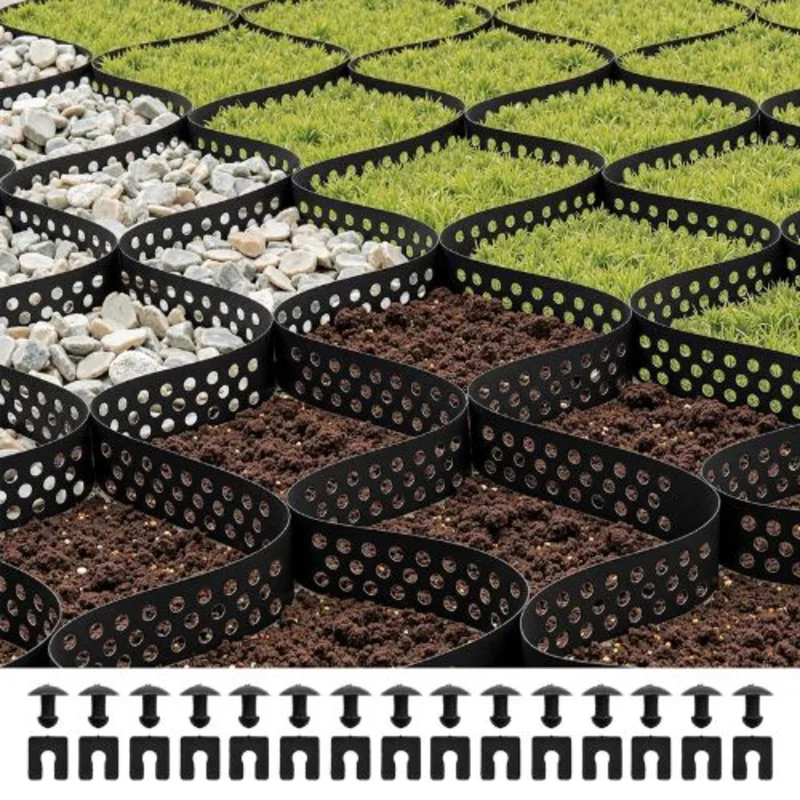 2 in Deep Gravel Stabilization Grid for driveways gardens patios walkways and RV parking (32.81 9.84 FT)