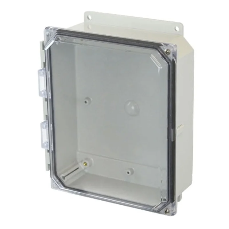 2 Inch Depth POLYLINE AMP Series JIC Size Polycarbonate Enclosure with Clear Covers AMP1082CCHF