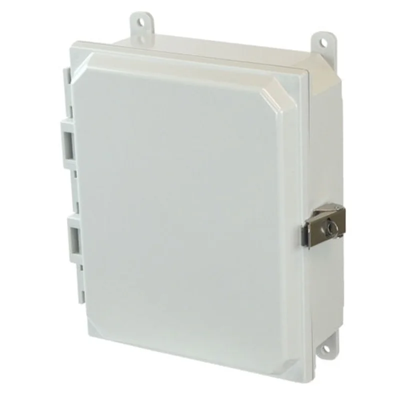 2 Inch Depth Stainless Steel Lockable Snap Latch Polycarbonate Enclosure AMP1082L