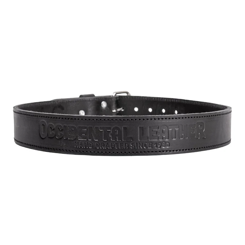 2 Leather Work Belt Black