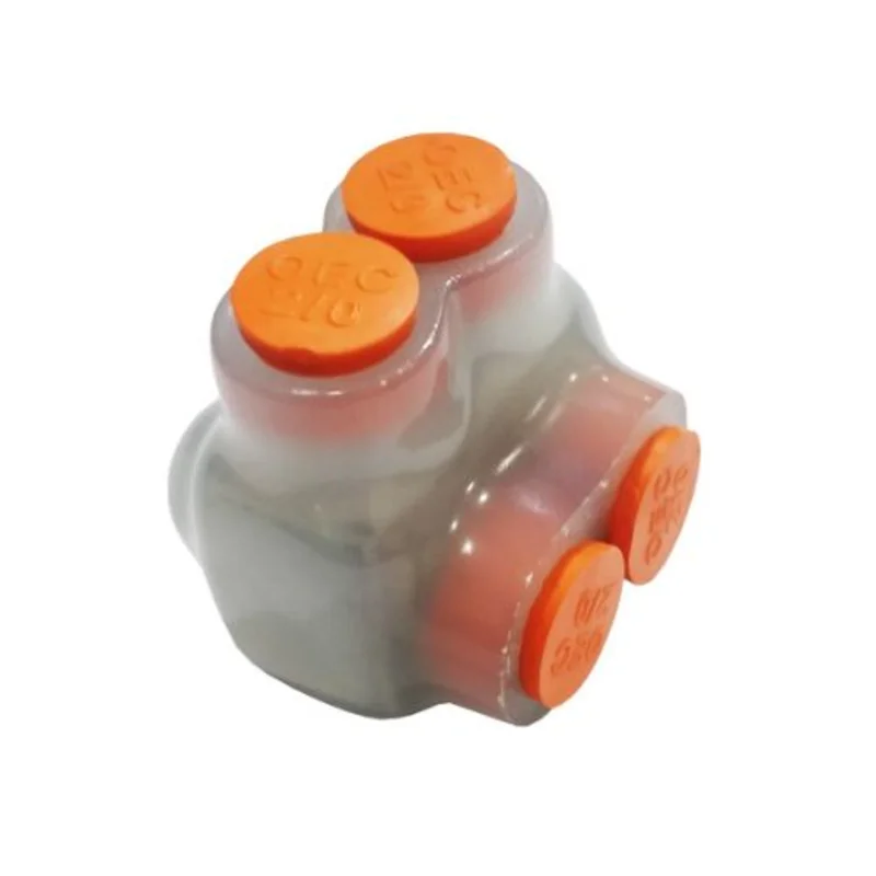 2 Port 414 AWG Inline Clear Insulated Multi-Cable Connector Clear 97324