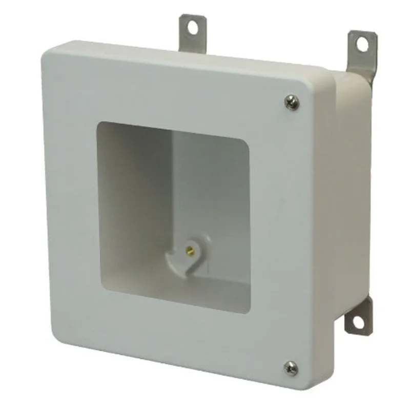 2 Screw Hinged Window Cover Fiberglass WallMount Enclosure AM664HW