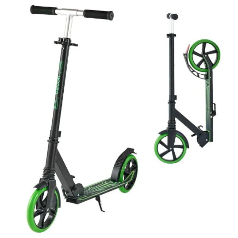 2-Wheel Kick Scooter for Kids 8+ Teens & Adults Adjustable Handlebar Anti-Slip Deck Lightweight 220 lbs Capacity