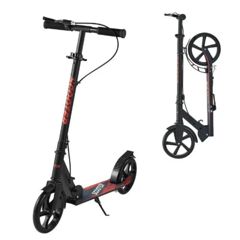 2-Wheel Kick Scooter for Kids 8+ Teens & Adults Height Adjustable Handlebar Anti-Slip Deck Lightweight 220 lbs Capacity