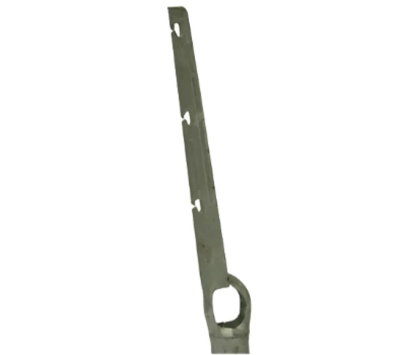 2" x 1-5/8" Steel Vertical 3 Strand Barbed Wire Arm for Chain Link Fences