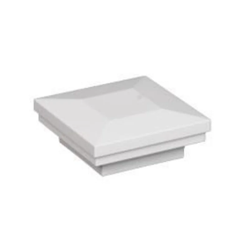 2" x 2" Ornamental Downward Low Voltage Light Post Cap (Box of 6) White