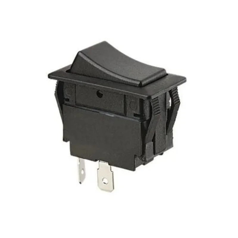 20 A 125 VAC 2 Poles Full Size Rocker Switch Black 774122