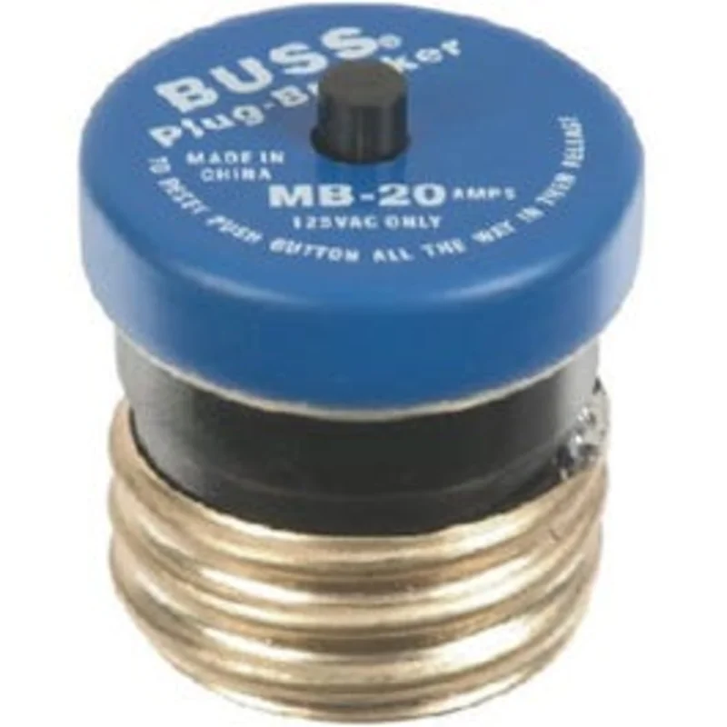 20-Amp 125V Edison Base Plug Fuse Circuit Breaker