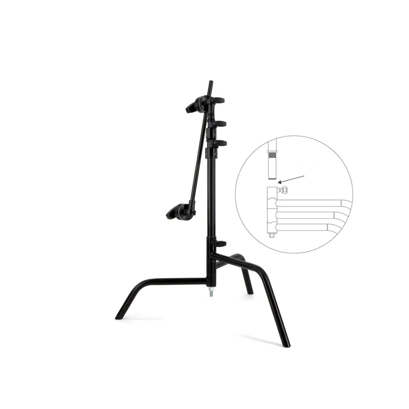 20" C+Stand w/Turtle Base, Grip Head & Arm Black
