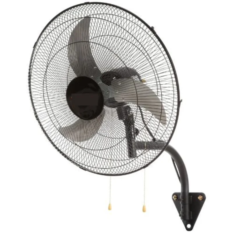20 In Oscillating Wall Fan 4650 CFM 3-Speed ETL Listed (Black) (1-Piece Set)