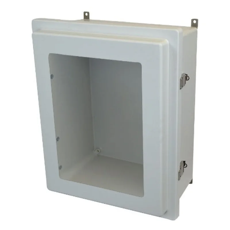 20 Inch Gray AM-R Series JIC Size Fiberglass Enclosure with Windows AM2068RLW