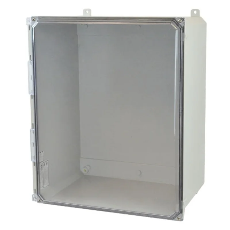 20 Inch Screw Wall Mount JIC Size Fiberglass Enclosure with Clear Covers AMU2060CC