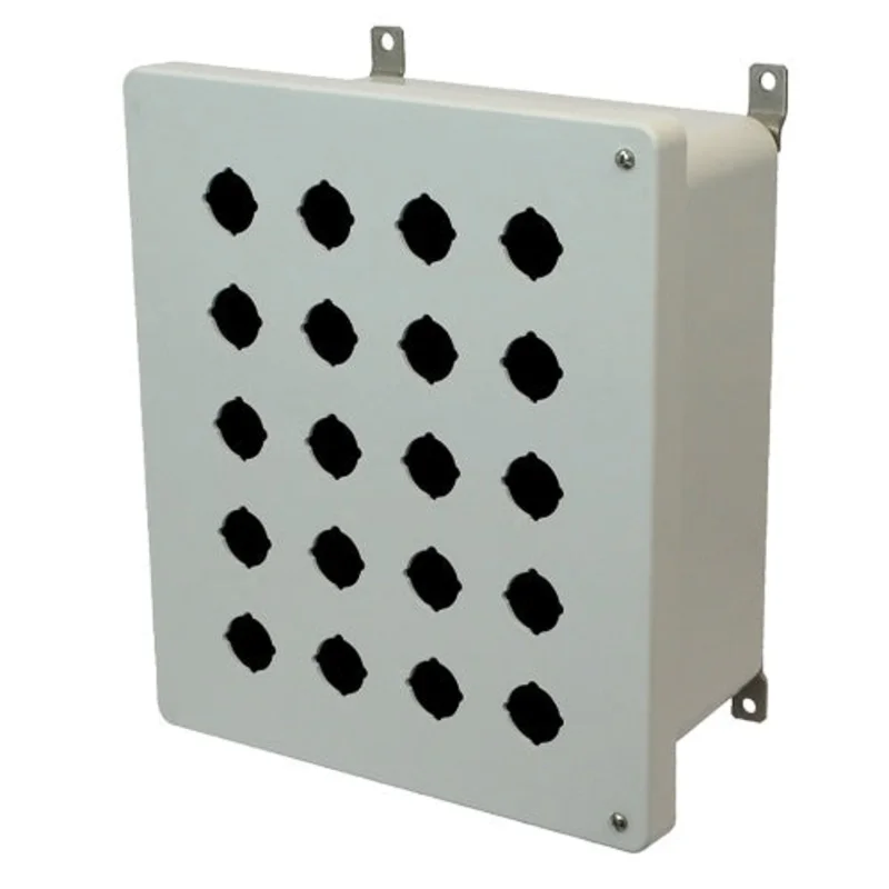 20 Push Button Number Polyester Fiberglass Wall Mount Enclosure AM1206HP20