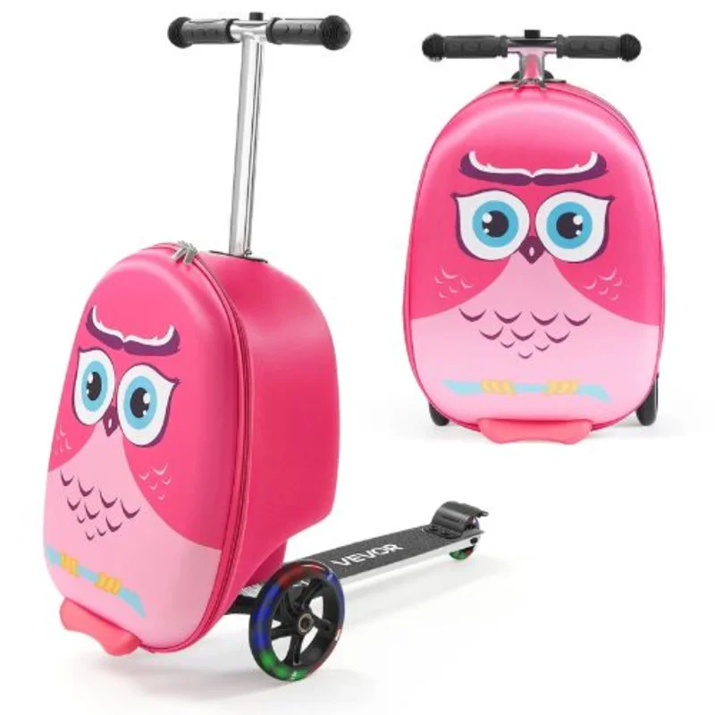 20" Ride-On Luggage for Kids with Scooter  Pink for Kids
