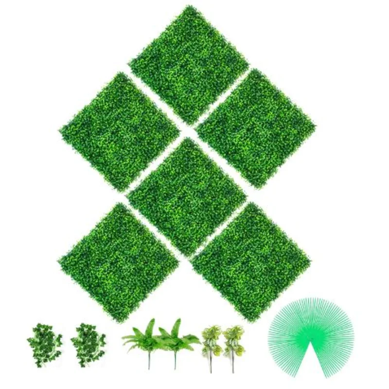 20'' x 20" Artificial Boxwood Panels for Outdoor&Indoor