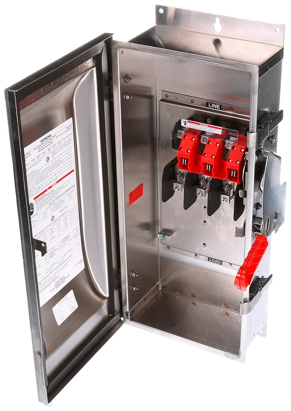 200A 600VAC 200KA Steel Heavy Duty Safety Switch HNF364SS
