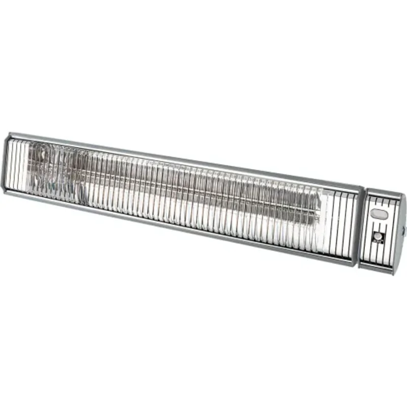 208/240V 3000W AURA Carbon Infrared Heater w/ Remote Control Stainless for Silver Finish CF30240SS