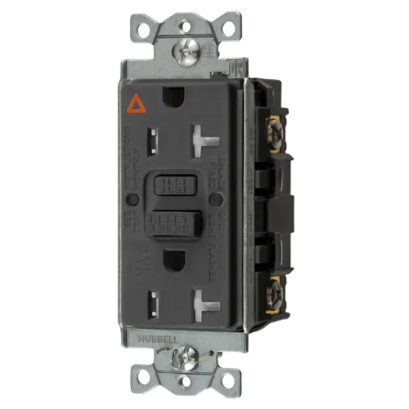 20A 125V 2 Pole 3 Wire Grounding Commercial Hospital Grade Tamper and Weather Resistant GFCI Receptacle GFTWRST20BKIG