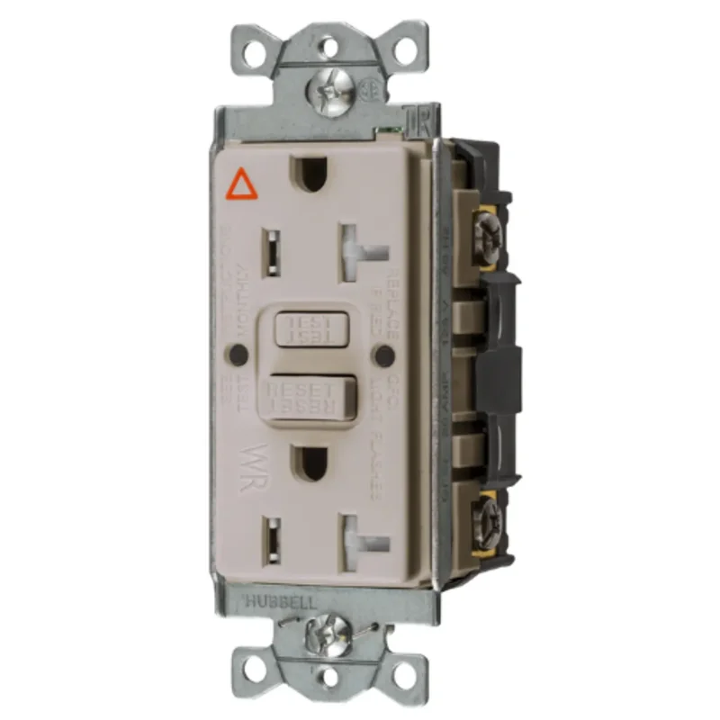 20A 125V 2 Pole 3 Wire Grounding Commercial Hospital Grade Tamper and Weather Resistant GFCI Receptacle GFTWRST20LAIG