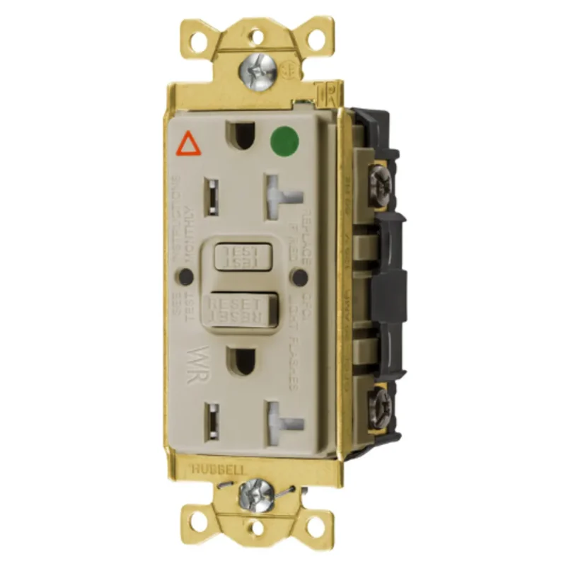 20A 125V 2 Pole 3 Wire Grounding Commercial Hospital Grade Tamper and Weather Resistant GFCI Receptacle GFTWRST83IIG