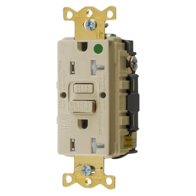 20A 125V 2 Pole 3 Wire Grounding Commercial Hospital Grade Tamper and Weather Resistant GFCI Receptacle GFTWRST83IU