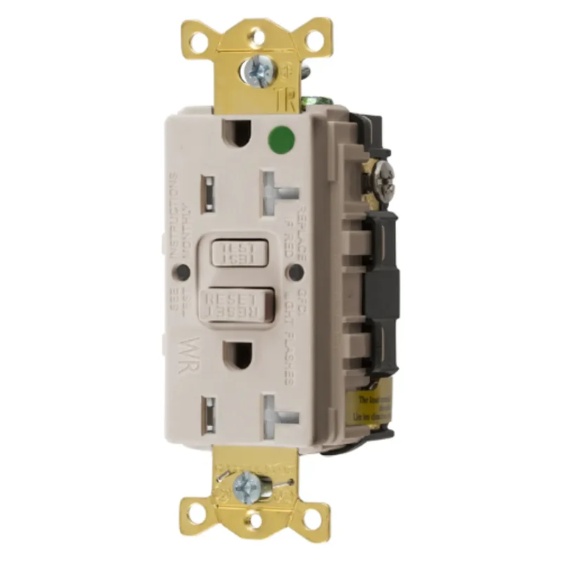 20A 125V 2 Pole 3 Wire Grounding Commercial Hospital Grade Tamper and Weather Resistant GFCI Receptacle GFTWRST83LAU