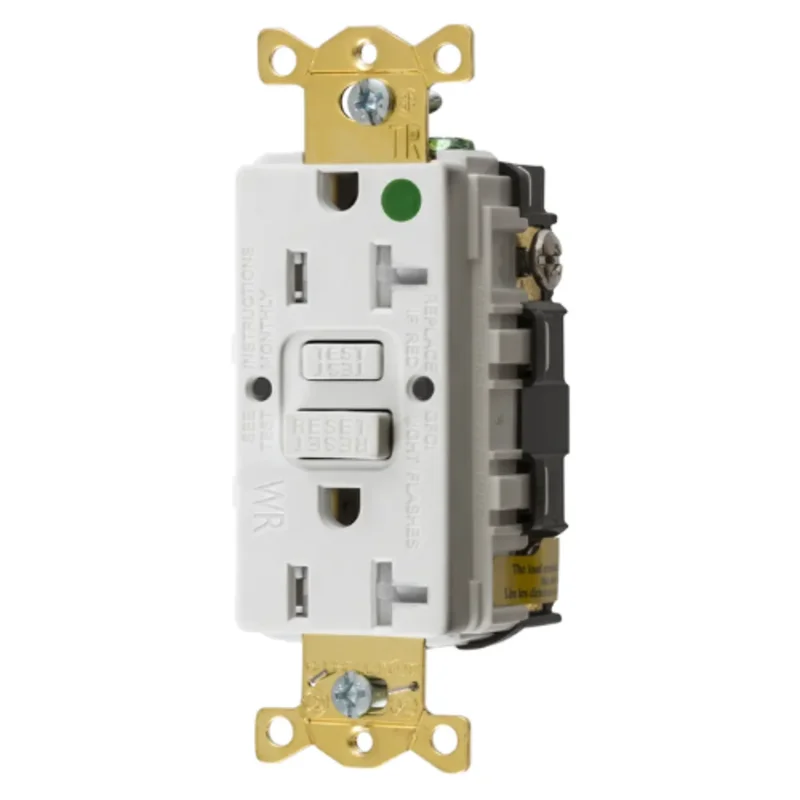 20A 125V 2 Pole 3 Wire Grounding Commercial Hospital Grade Tamper and Weather Resistant GFCI Receptacle GFTWRST83WU