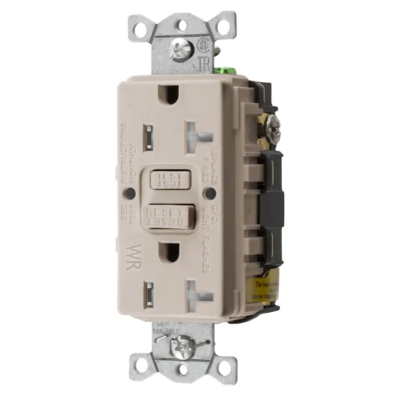 20A 125V 2 Pole 3 Wire Grounding Commercial Hospital Grade with Nightlight GFCI Receptacle GFTWRST20LAU