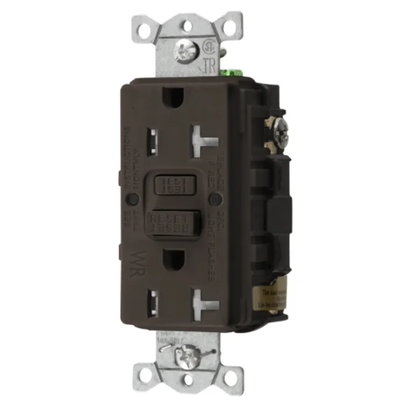 20A 125V 2 Pole 3 Wire Grounding Commercial Hospital Grade with Nightlight GFCI Receptacle GFTWRST20U