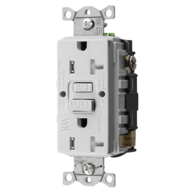 20A 125V 2 Pole 3 Wire Grounding Commercial Hospital Grade with Nightlight GFCI Receptacle GFTWRST20WU