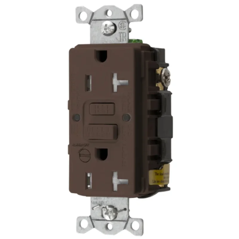20A 125V 2 Pole 3 Wire Grounding Power Protection Products 5-20R with Alarm GFCI Receptacle GFTRST20B