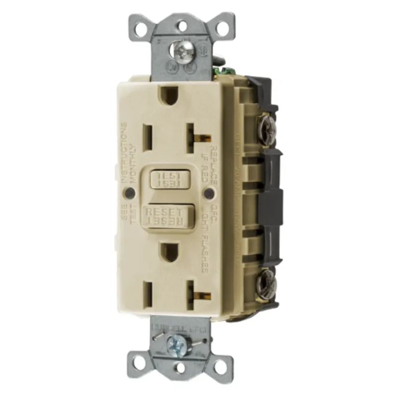 20A 125V 2 Pole 3 Wire Grounding Straight Blade Devices Commercial Grade GFCI Receptacle GFRST20IU